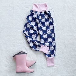 Detské jarné prechodné softshellové nohavice MAČIČKA