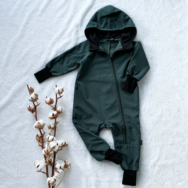 Detský softshellový overal ARMY zelený