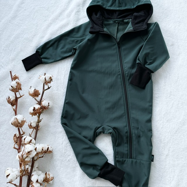 Detský softshellový overal ARMY zelený