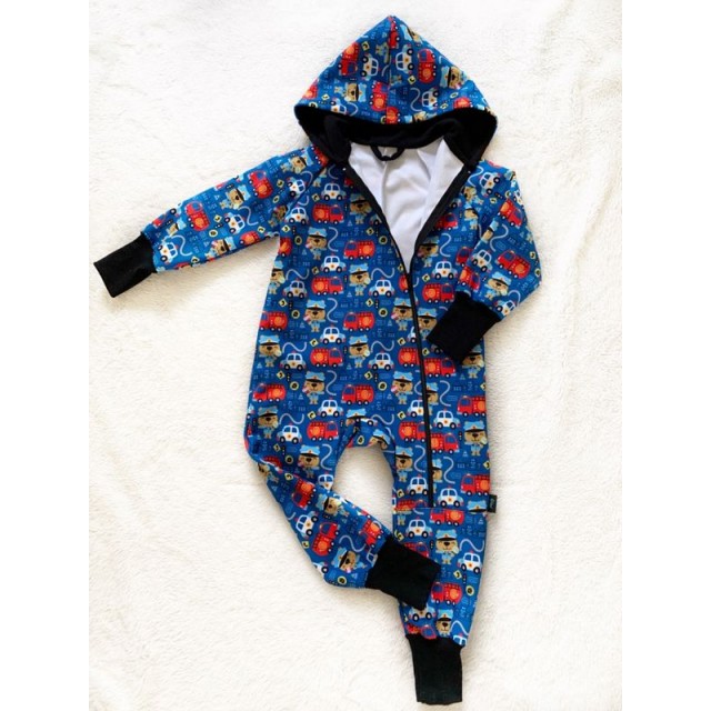 Detský softshellový overal AUTÍČKA
