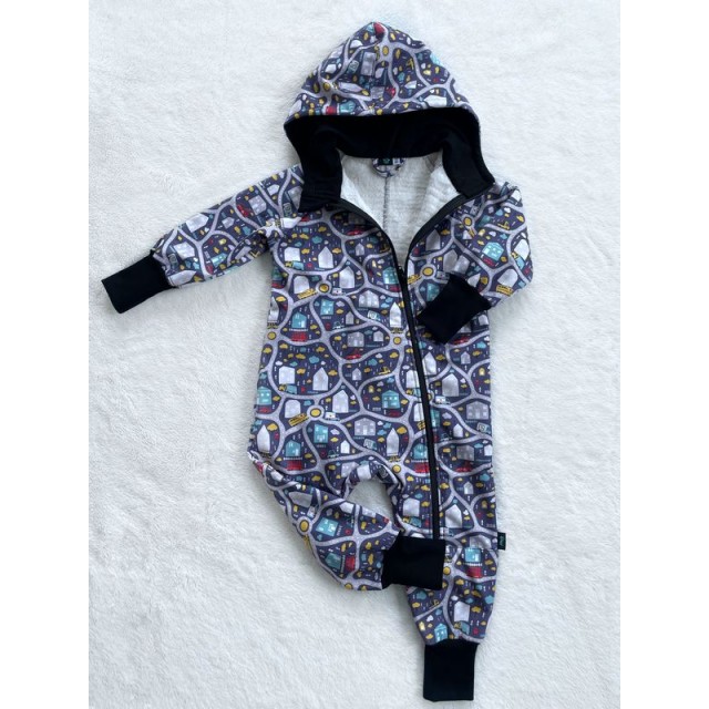 Detský softshellový overal s barančekom AUTÍČKA NA CESTE