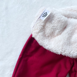 Detský softshellový overal s barančekom červený