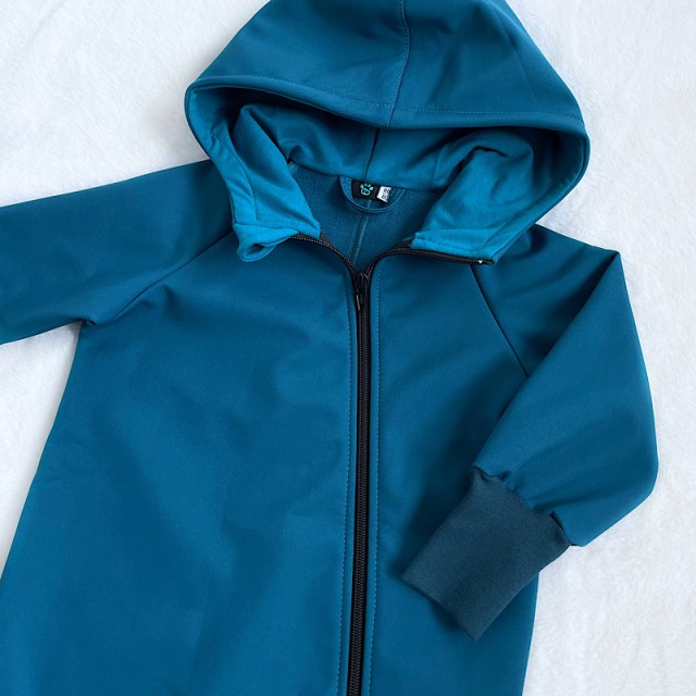 Detský softshellový overal smaragdový