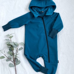 Detský softshellový overal smaragdový