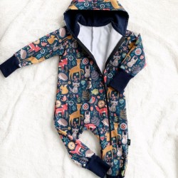 Detský softshellový overal ZVIERATKÁ