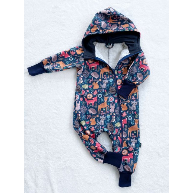 Detský softshellový overal s barančekom ZVIERATKÁ