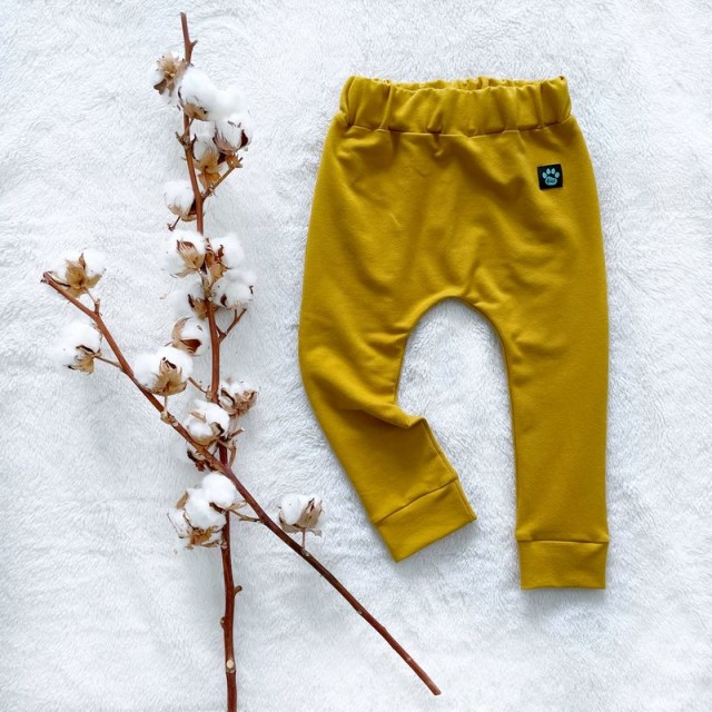 Detské tepláčiky horčicové