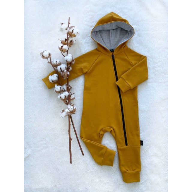 Detský teplákový overal horčicový