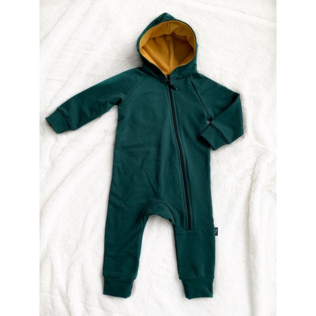Detský teplákový overal smaragdový