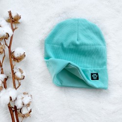 Detská rebrovaná čiapka mentolová