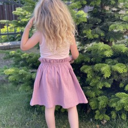Detská letná mušelínová sukňa
